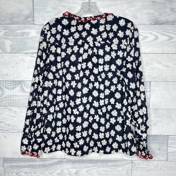 🍉 J. Crew Embroidered Ruffle Blouse - Picture 4 of 7